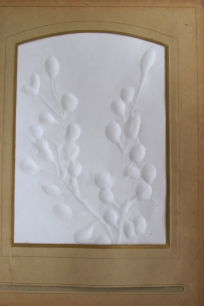 Paper embossed using lino cut